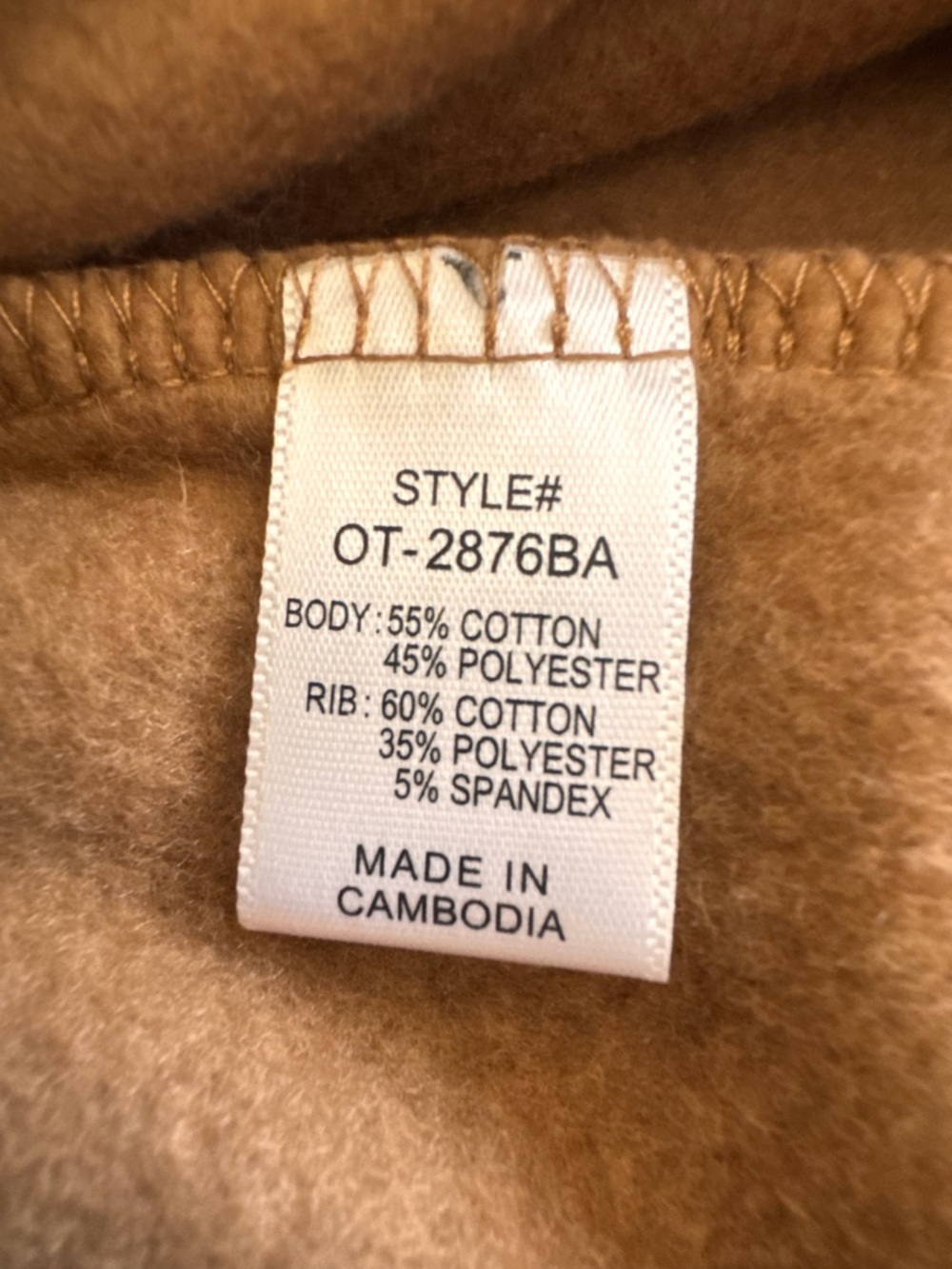 Zenana Cozy Crewneck Sweaters in Mustard Yellow & Taupe - Picture 7 of 7